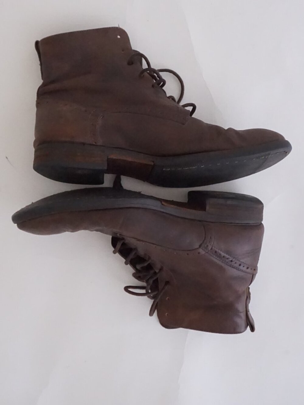 BRONX Brown Leather Lace Up Chukka Ankle Boots Outdoor (F1636M3 Y508) Size 10